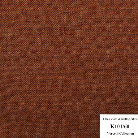 K101/60 Vercelli CVM - Vải Suit 95% Wool - Nâu Trơn